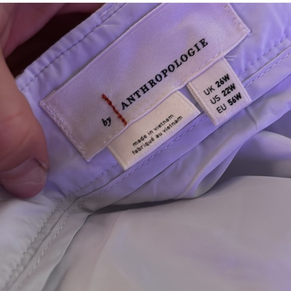 Anthropologie Maeve Size 22W Plus White Avery Pleated Maxi Skirt Sequin Ed - Picture 2 of 4